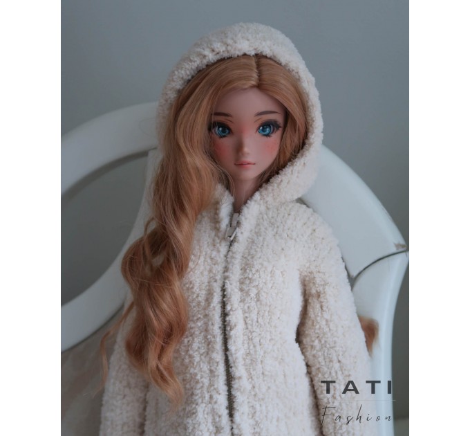 Soft coat with hood and pockets for Smart Doll