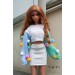 Cropped Jumper with Colored Pompoms for Smart Doll