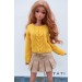 Knitted Sweater with Wide Cable Stitch for Smart Doll