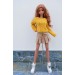 Knitted Sweater with Wide Cable Stitch for Smart Doll