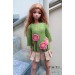 Oversized Sweater with Embroidered Flowers for Smart Doll