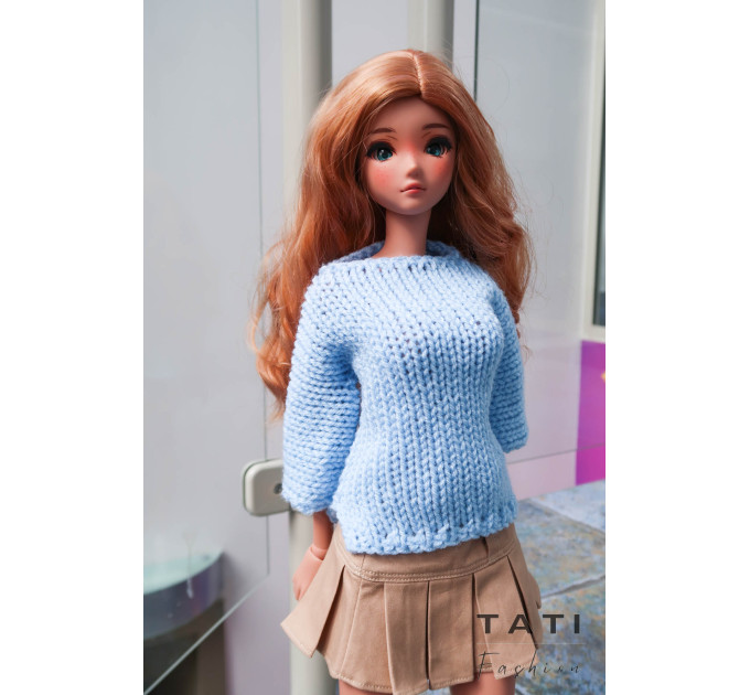 Jumper with Three-Quarter Sleeves for Smart Doll