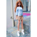 Jumper with Three-Quarter Sleeves for Smart Doll