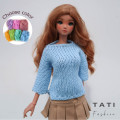 Jumper with Three-Quarter Sleeves for Smart Doll