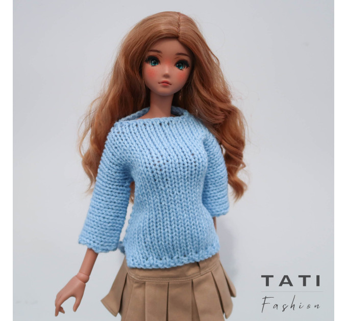 Jumper with Three-Quarter Sleeves for Smart Doll