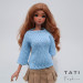 Jumper with Three-Quarter Sleeves for Smart Doll