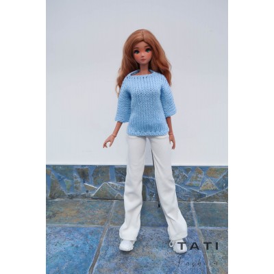 Jumper with Three-Quarter Sleeves for Smart Doll