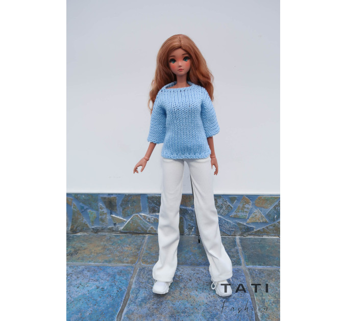 Jumper with Three-Quarter Sleeves for Smart Doll