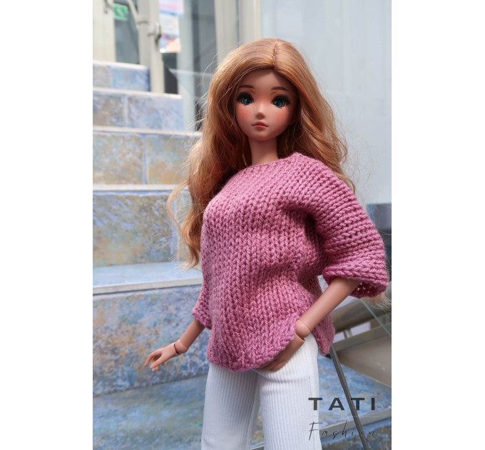 Jumper with Three-Quarter Sleeves for Smart Doll