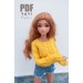 PATTERN: Yellow Jumper With Center Cable for Smart Doll