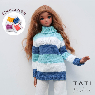 Sweater with Colored Stripes for Smart Doll