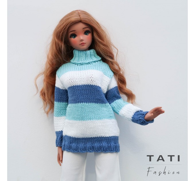 Sweater with Colored Stripes for Smart Doll