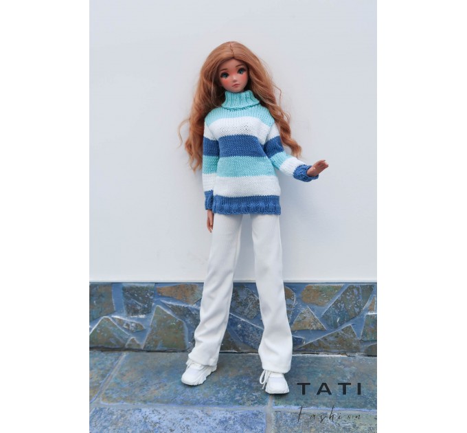 Sweater with Colored Stripes for Smart Doll