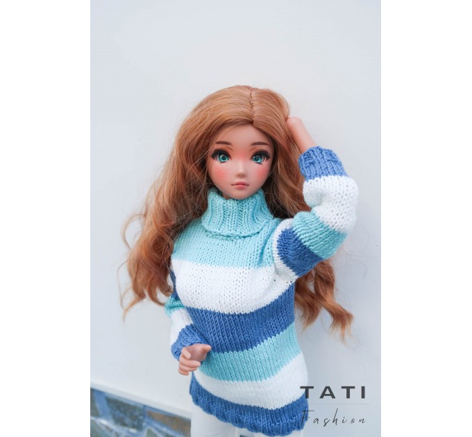 Sweater with Colored Stripes for Smart Doll