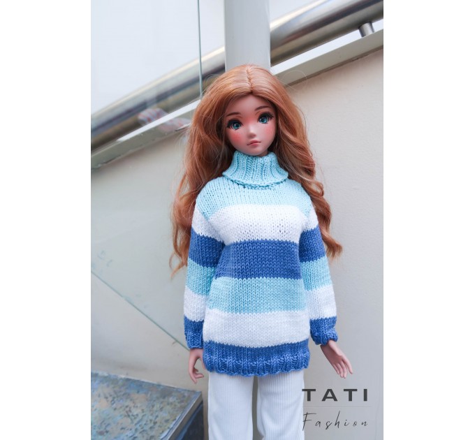 Sweater with Colored Stripes for Smart Doll