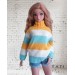 Sweater with Colored Stripes for Smart Doll