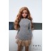 Gray Raglan Sweater for Smart Doll