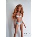 Crocheted Bikini Swimsuit with Blue Flowers for Smart Doll