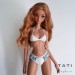 Crocheted Bikini Swimsuit with Blue Flowers for Smart Doll