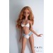 Crocheted Bikini Swimsuit with Blue Flowers for Smart Doll