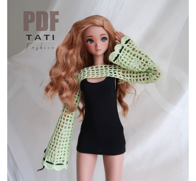 PATTERN: Flared Sleeve Shrug for Smart Doll