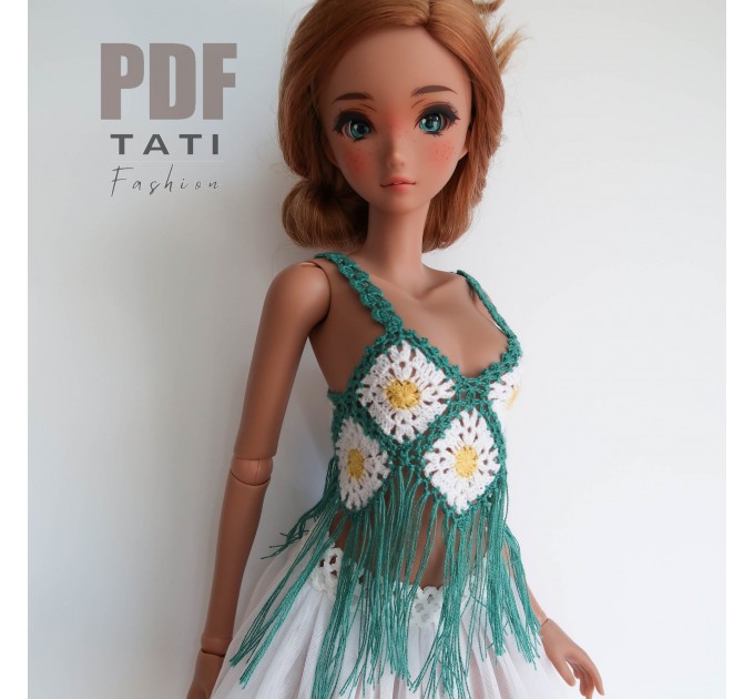 PATTERN: Top with fringes for Smart Doll