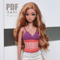 PATTERN: Top in Pink-Violet colors for Smart Doll