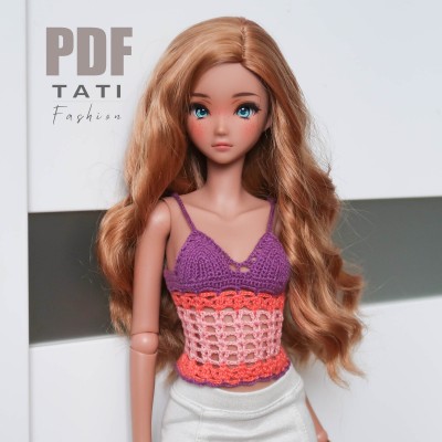 PDF: Top in Pink-Violet colors for Smart Doll