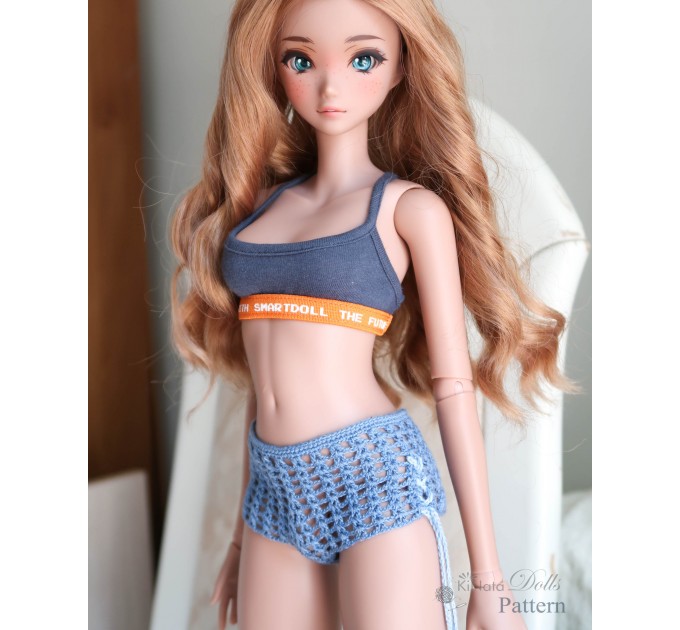 PATTERN: Mesh Shorts with Side Ties for Smart Doll