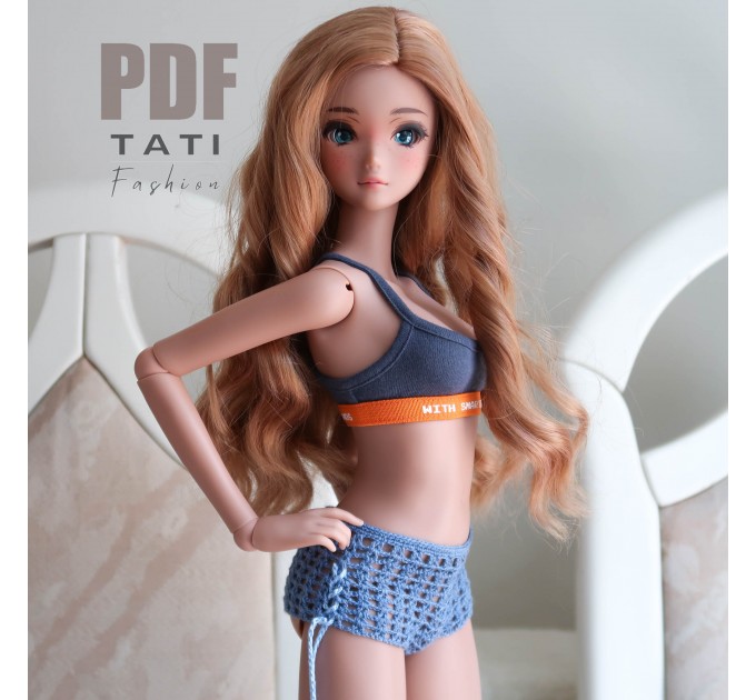 PATTERN: Mesh Shorts with Side Ties for Smart Doll