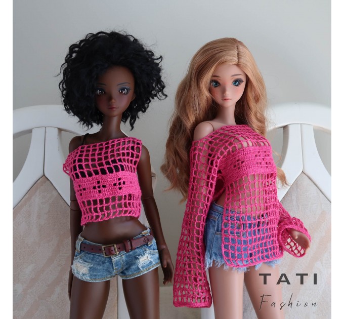 Mesh Top with Crosses for Smart Doll