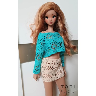 Jumper, Top and Lace Skirt for Smart Doll