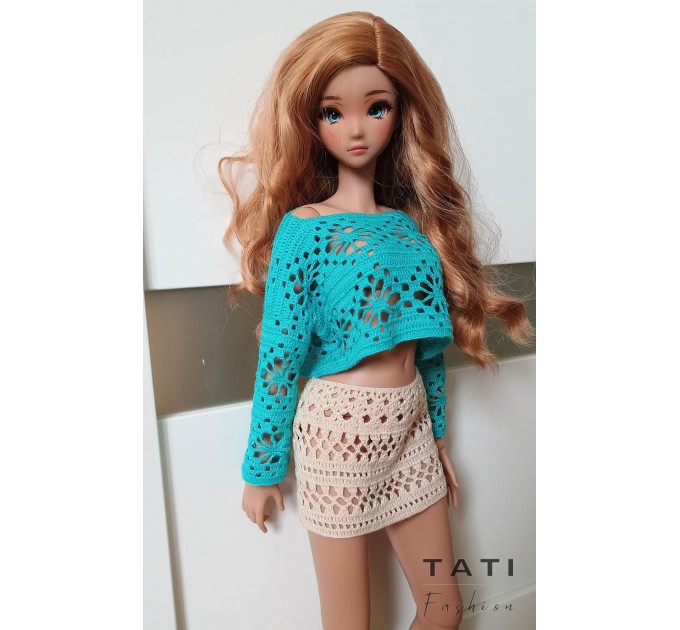 Jumper, Top and Lace Skirt for Smart Doll