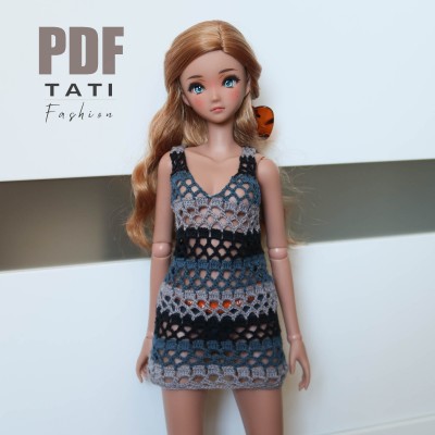 PDF: Gray-black Dress for Smart Doll