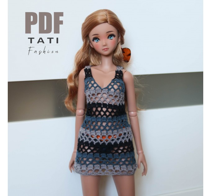 PDF: Gray-black Dress for Smart Doll