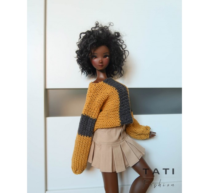 Oversized Sweater Mustarda for Smart Doll