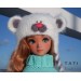 White bear fluffy hat for Smart Doll