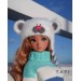 White bear fluffy hat for Smart Doll