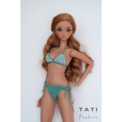 Striped Bikini Swimsuit “Marine Harmony” for Smart Doll