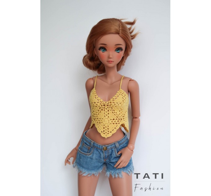 Yellow Crocheted Top for Smart Doll