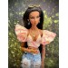 Crocheted top with puffy flounced sleeves for 1:6 fashion dolls