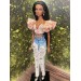 Crocheted top with puffy flounced sleeves for 1:6 fashion dolls