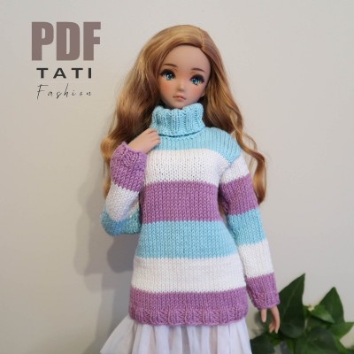 PDF: Sweater With Blue Stripes for Smart Doll