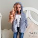 Soft coat with hood and pockets for Smart Doll